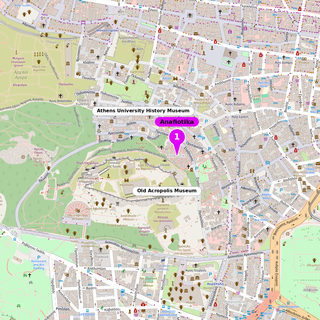 Map of Anafiotika