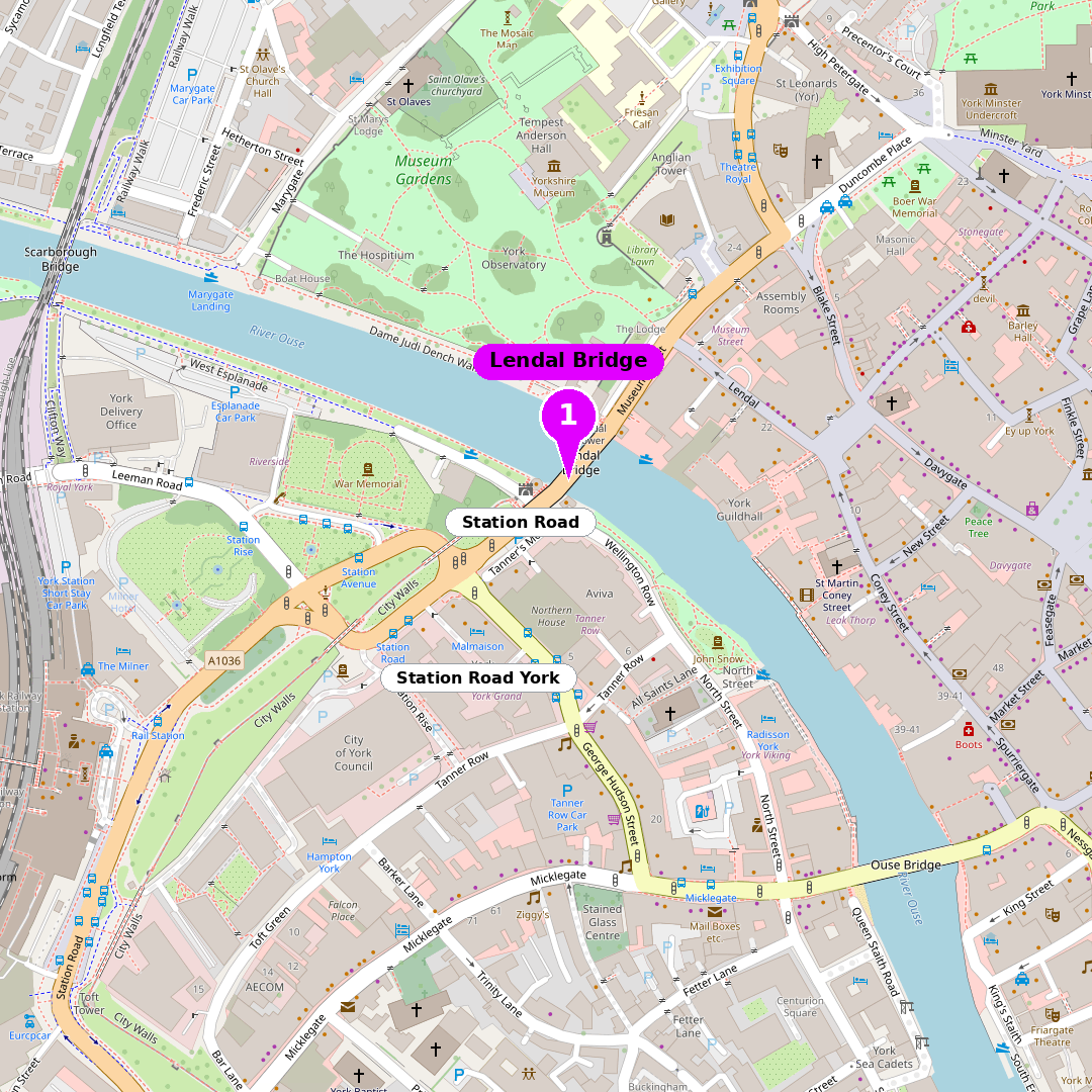 Map of Lendal Bridge