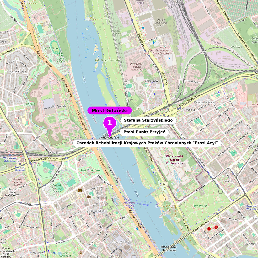 Map of Most Gdański