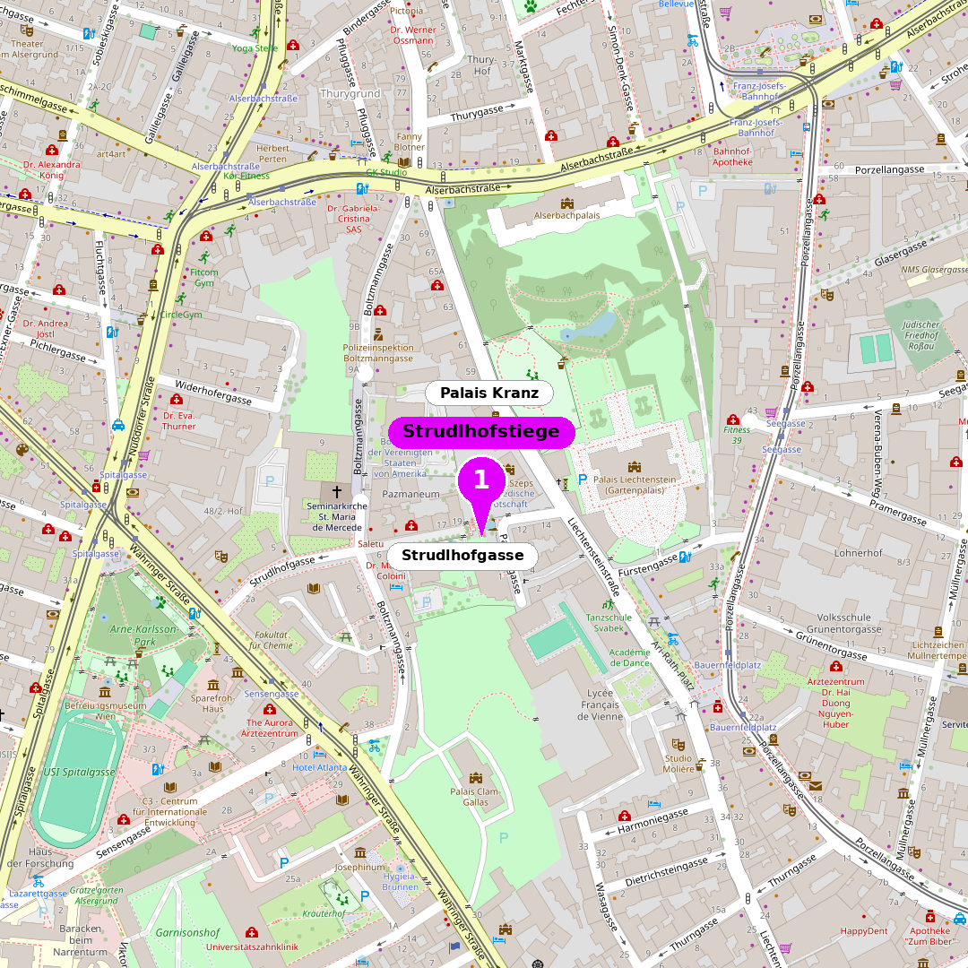 Map of Strudlhofstiege