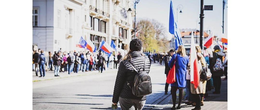 protest crowd street Europe city